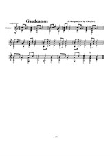 Gaudeamus. Students Hymn, arrangement for Classical guitar by Andrei Krylov