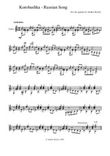 Variation to Russian folk song 'Korobeinik, Korobushka' for classical guitar