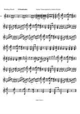 Wedding March in C major by Felix Mendelssohn, arrangement for classical guitar