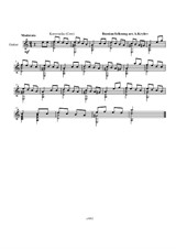 Variation to Russian folk song 'Korovushka' for classical guitar